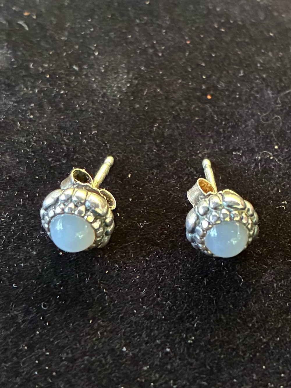 Pandora Chalcedony 925 Sterling Silver Stud Earrings